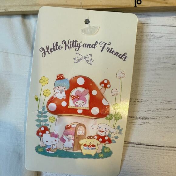 Hot Topic Cream Blouse with Orange Polka Dot Collar - Picture 10 of 12